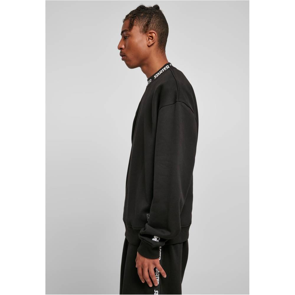 Starter Black Label - Jaquard Rib Pull ras du cou - Noir